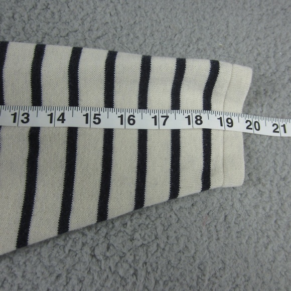 J. Jill Sweater womens Plus 2X Nautical Striped Lace up Long Sleeve Navy Blue - Picture 10 of 15